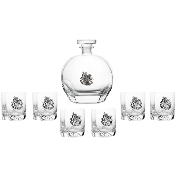 Whiskey set "George the Victorious" for 6 persons