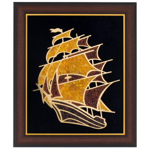 Amber panel "Sailboat"
