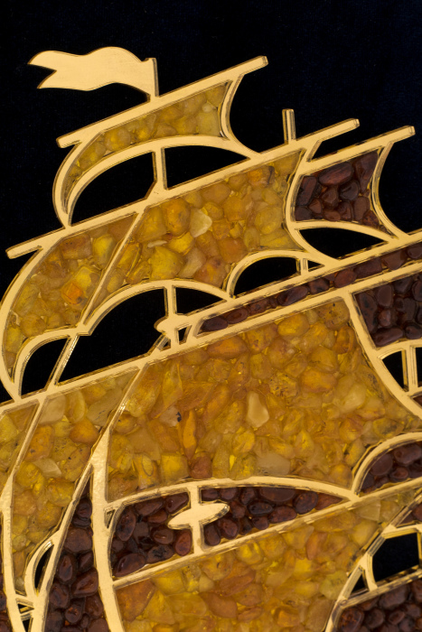 Amber panel "Sailboat"