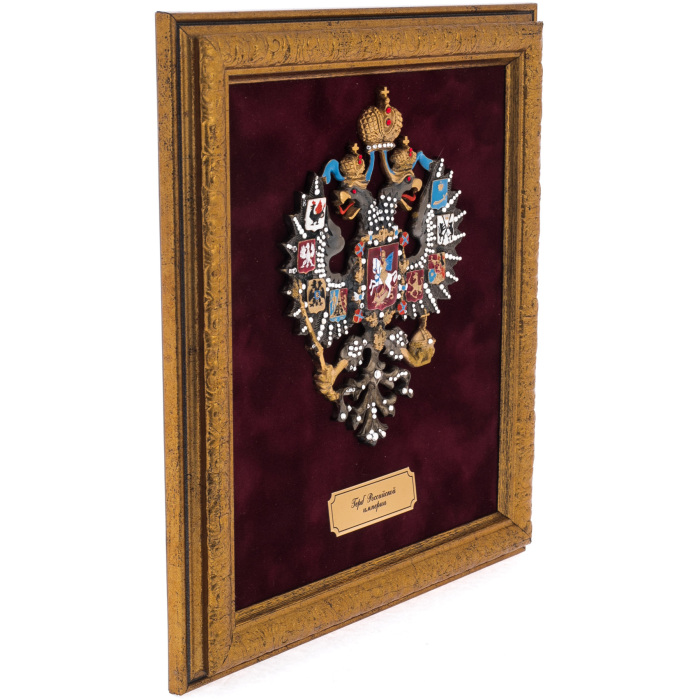 Panel "Coat of Arms of the Russian Empire" with rhinestones