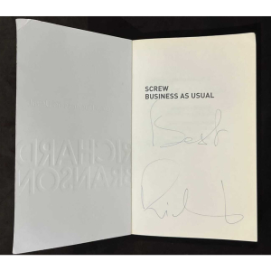 Книга "Screw Business as Usual" с автографом предпринимателя Ричарда Брэнсона