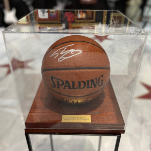 Shaquille O'Neal autographed basketball, wood