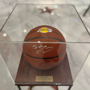 Shaquille O'Neal autographed basketball, wood