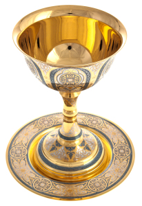 A cup with a dish "Ornament" Zlatoust