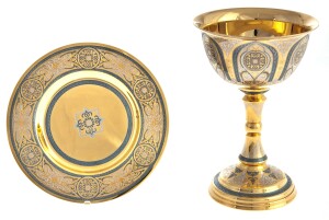 A cup with a dish "Ornament" Zlatoust