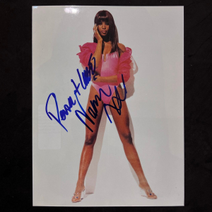 Autographed photo of supermodel and actress Naomi Campbell