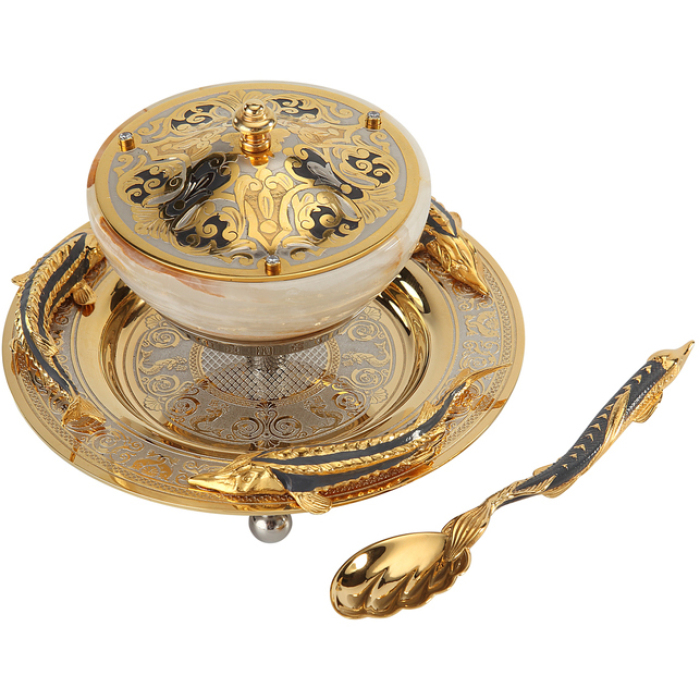 Caviar bowl "Sturgeon" Zlatoust