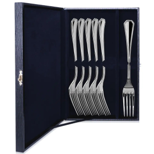 Silver set of Elegant table forks for 6 people