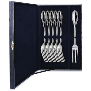 Silver set of table forks "Emperor" for 6 people