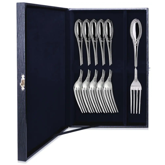 Silver set of table forks "Emperor" for 6 people
