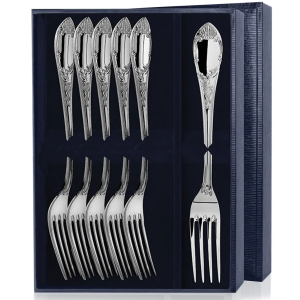 Silver set of Prestige table forks for 6 people