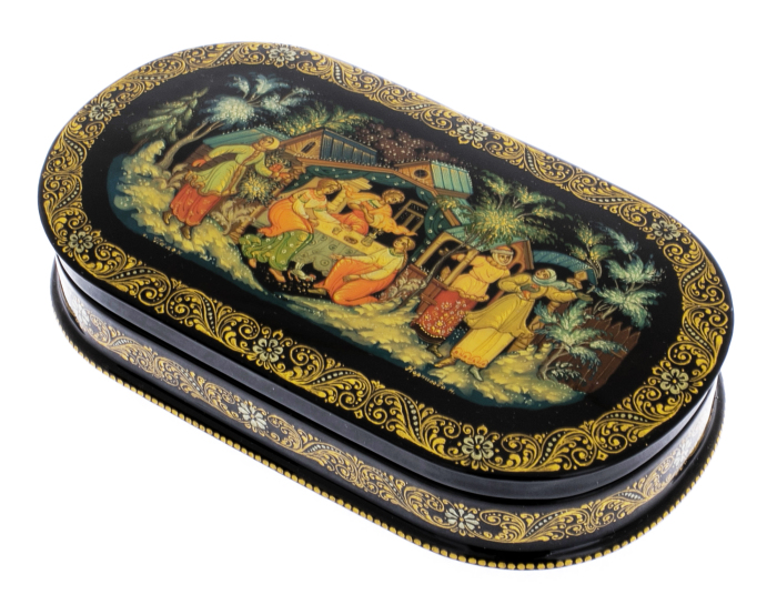 The box of Palekh "Fortune Telling"