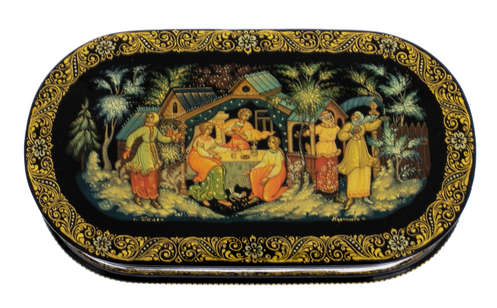 The box of Palekh "Fortune Telling"
