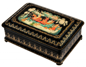 Palekh "Troika" small casket