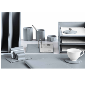 Table set "Business Cuoietto" grey, 6 pieces