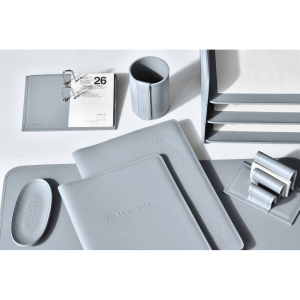 Table set "Business Cuoietto" grey, 6 pieces