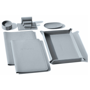 Table set "Business Cuoietto" grey, 6 pieces