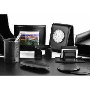 Table set "Business Cuoietto" black, 6 pieces
