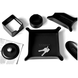 Table set "Business Cuoietto" black, 6 pieces
