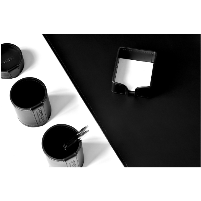 Table set "Business Cuoietto" black, 6 pieces
