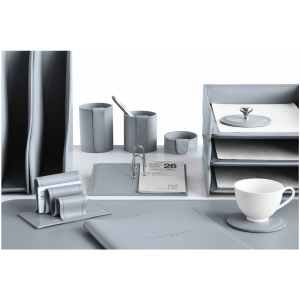Table set "Business Cuoietto" grey, 9 pieces