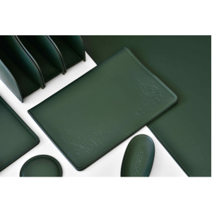 Table set "Business Cuoietto" green, 11 items