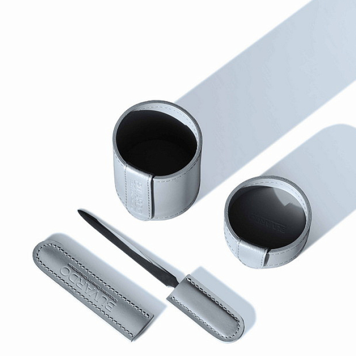 Table set "Business Cuoietto" grey, 12 pieces