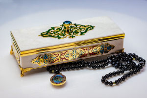 Oriental rosary box made of marble, Zlatoust