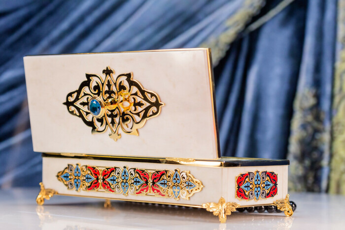 Oriental rosary box made of marble, Zlatoust