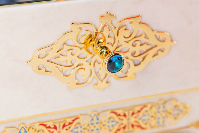 Oriental rosary box made of marble, Zlatoust