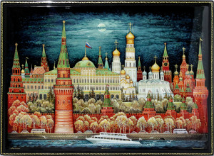 Шкатулка "Москва Златоглавая" Холуй