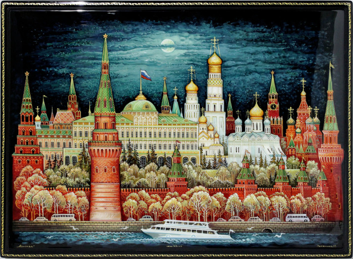 Шкатулка "Москва Златоглавая" Холуй