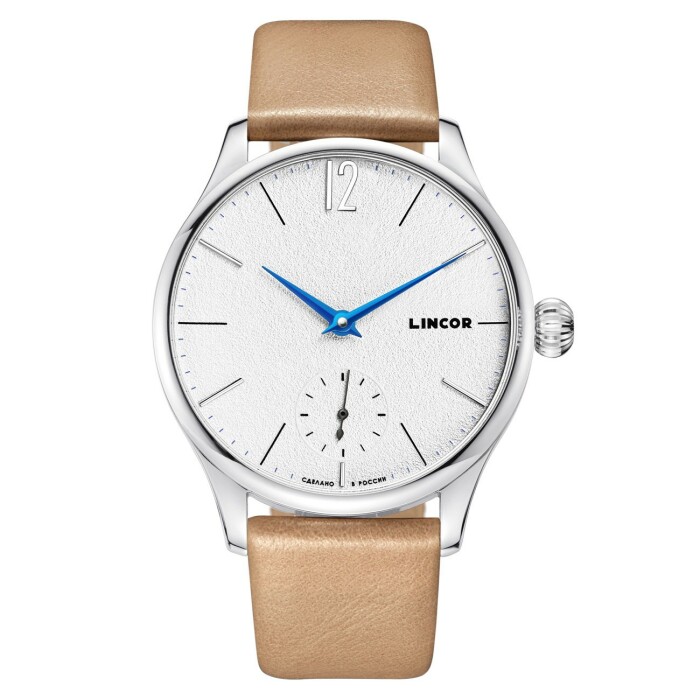 Lincor Uni Mechanical Wristwatch with Light Brown Strap