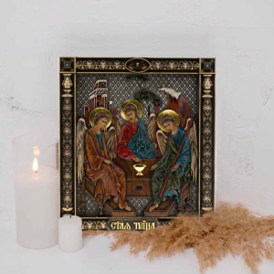 Icon made of wood "Holy Trinity"