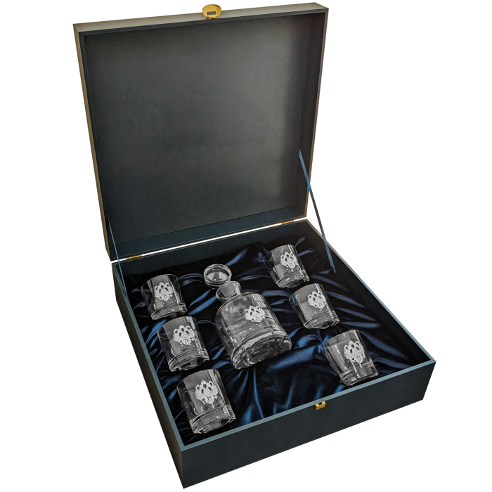 Vodka set "State Coat of Arms of the Russian Federation" for 6 people