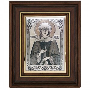 Silver icon "Blessed Xenia"