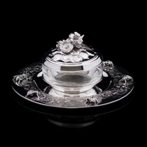 Silver honey bowl "Dolce"