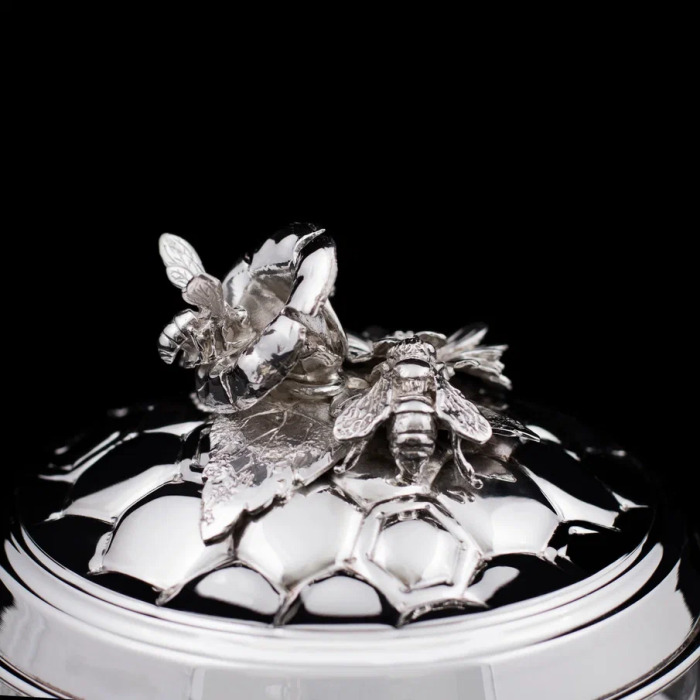 Silver honey bowl "Dolce"