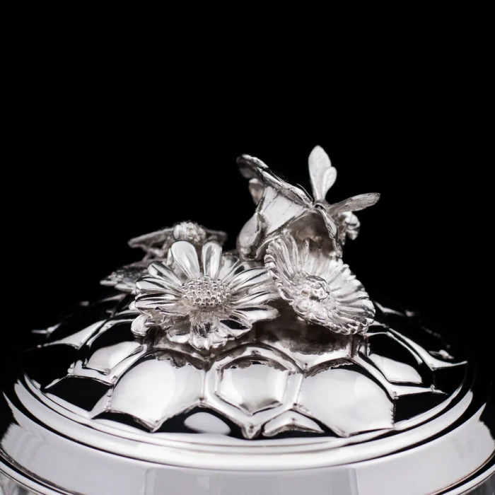 Silver honey bowl "Dolce"