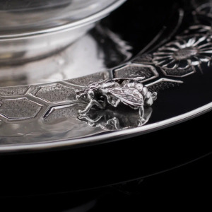 Silver honey bowl "Dolce"