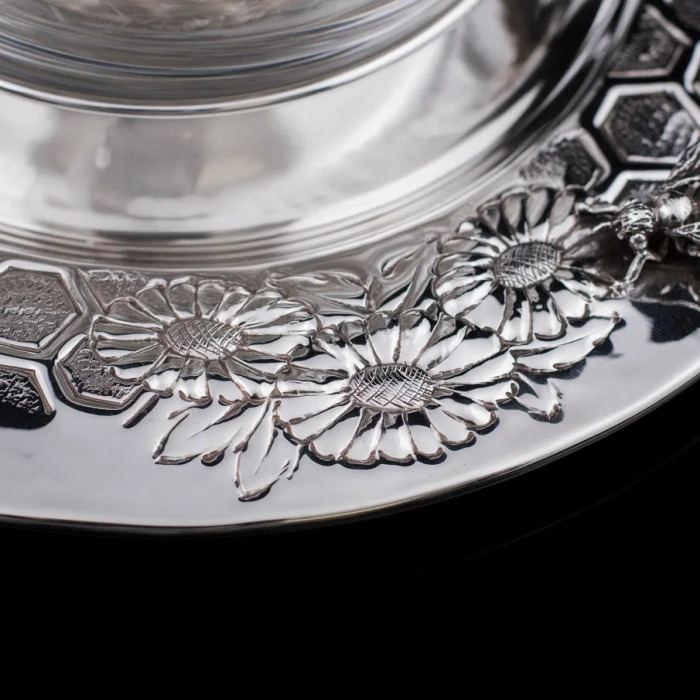 Silver honey bowl "Dolce"