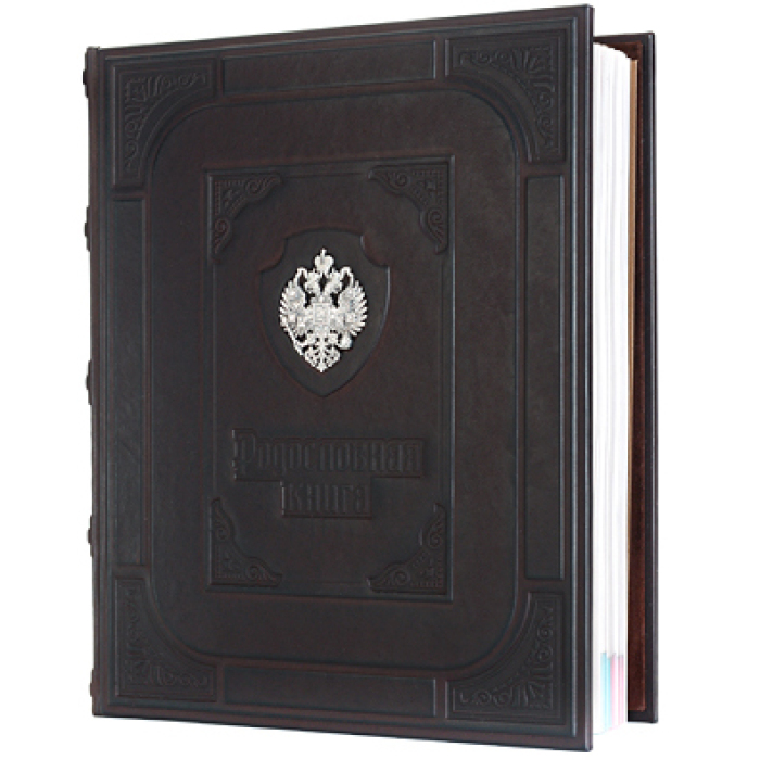 Родословная книга "Империя" с накладкой из серебра