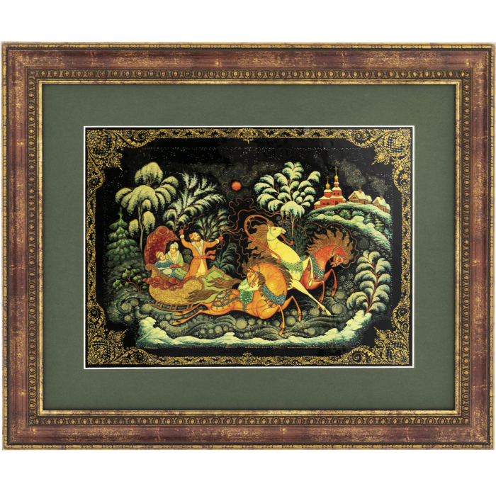 Panel "Winter Troika" Polyanin, Palekh