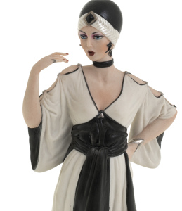 Statuette "Lady" in black and white