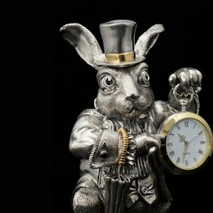 Silver-plated watch "White Rabbit"