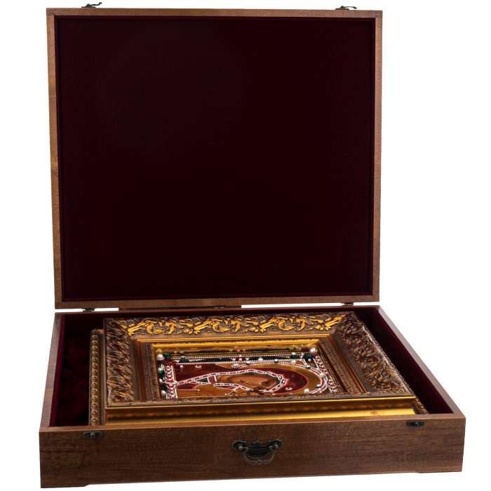 Oil icon "Kazan Theotokos" with gold leaf