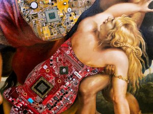 Damir Krivenko's painting "Motherboard Mining"