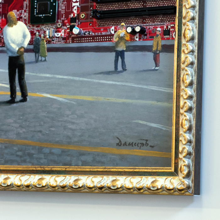Damir Krivenko's painting "Wifi on Red Square"