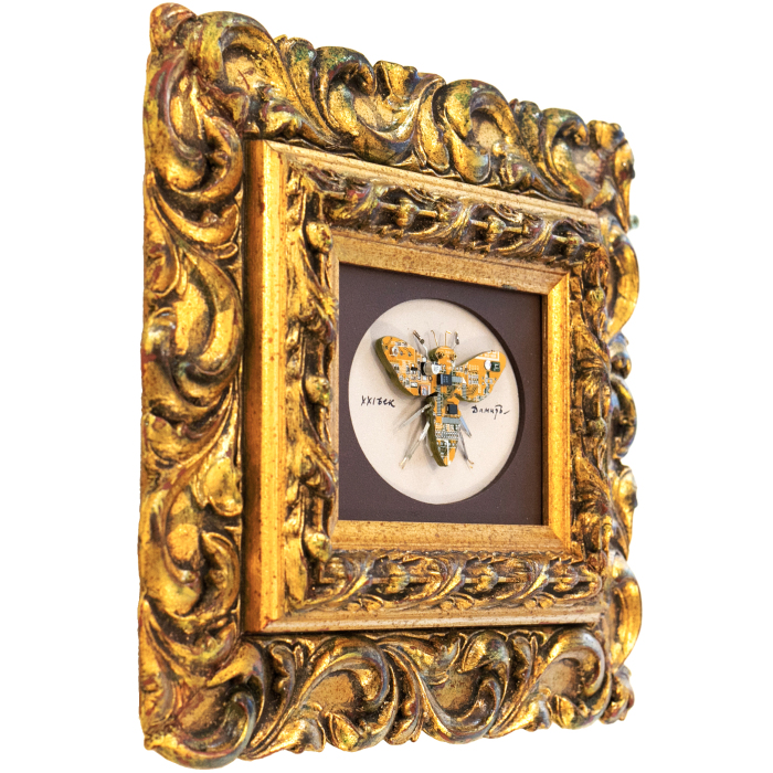 Damir Krivenko's painting "The Bee" in a gold frame