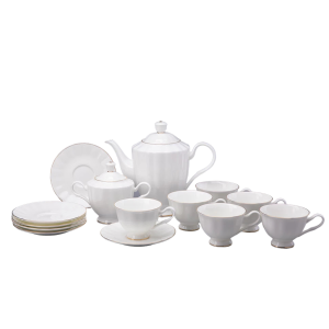Tea set "Nega" Gold ribbon 14 items, for 6 persons